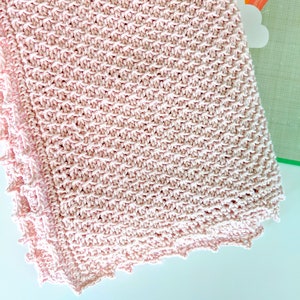 Addie's Baby Blanket Crochet PATTERN Tunisian Crochet Crochet Baby Blanket Pattern Tutorial Videos Included image 6