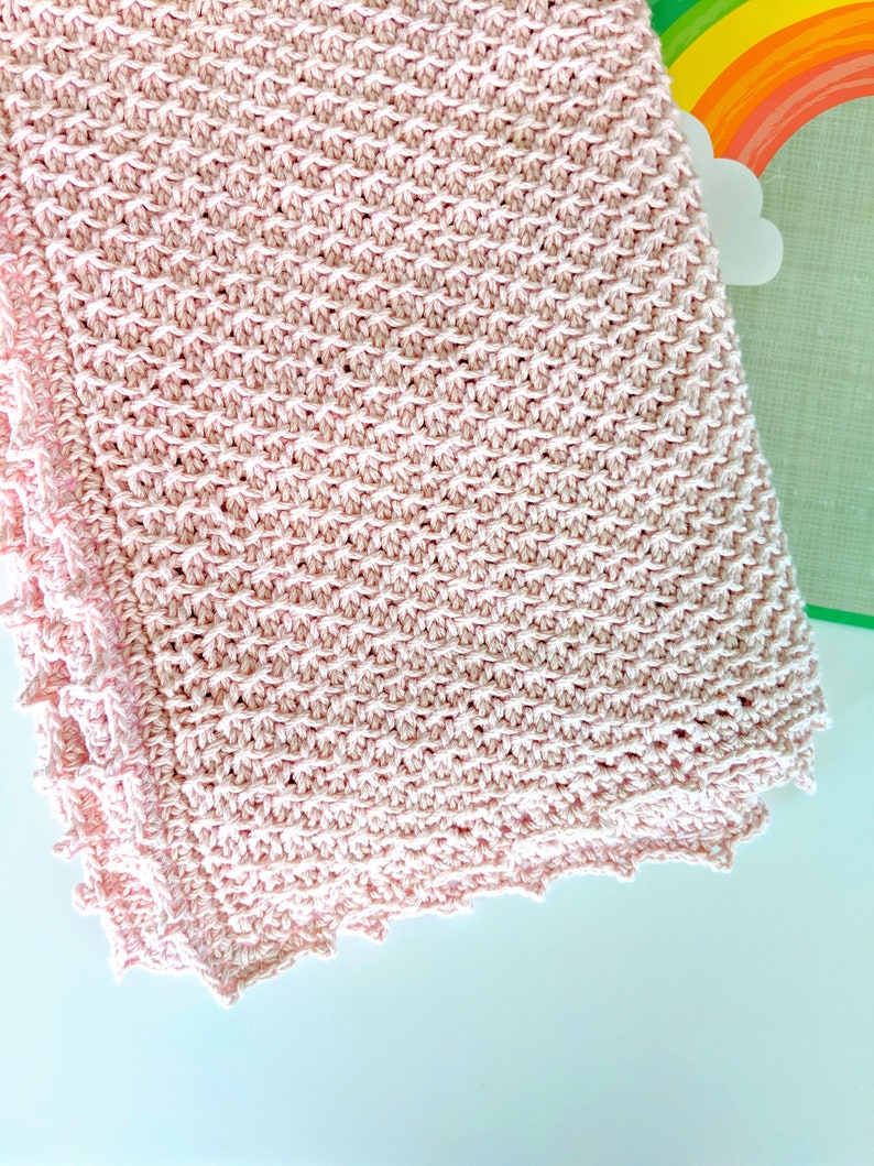 Addie's Baby Blanket Crochet PATTERN Tunisian Crochet Crochet Baby Blanket Pattern Tutorial Videos Included image 6