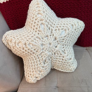 Star Throw Pillow Crochet PATTERN Holiday Christmas Decoration Star Pillow Pattern Holiday decor Nursery Pillow image 4