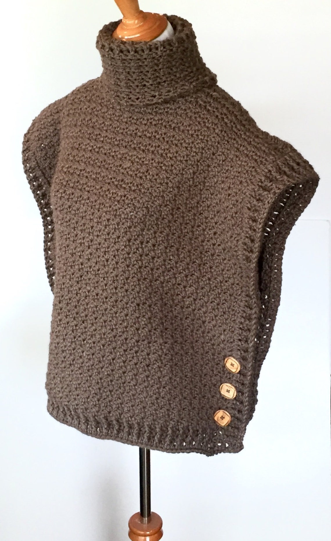 Crochet PATTERN Poncho Cowl Crochet Pattern Poncho Cowl Etsy