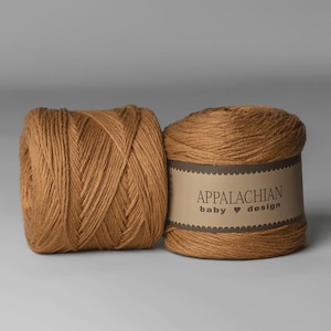Appalachian Baby Design Organic cotton yarn Cream, Pink, Blue, Silver, Doe, Blush, Sky Blue, Indigo, Red, Green, Lavender sport weight yarn Maple