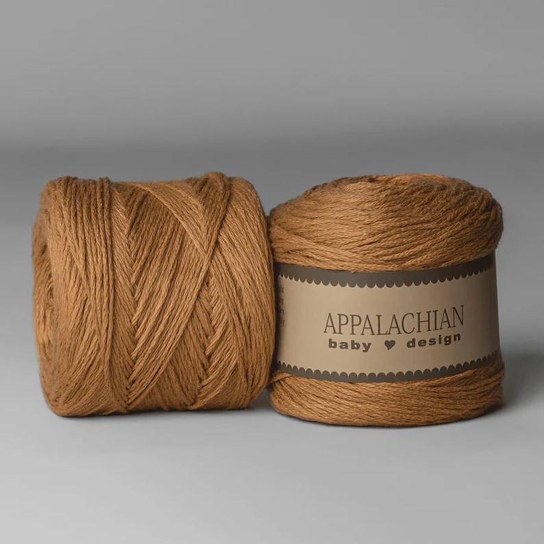 Appalachian Baby Design Organic cotton yarn Cream, Pink, Blue, Silver, Doe, Blush, Sky Blue, Indigo, Red, Green, Lavender sport weight yarn Maple