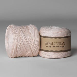 Appalachian Baby Design Organic cotton yarn Cream, Pink, Blue, Silver, Doe, Blush, Sky Blue, Indigo, Red, Green, Lavender sport weight yarn Sherbet