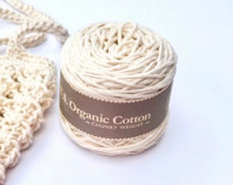 Chunky weight Organic cotton YARN - Appalachian Baby Design Organic cotton yarn - Cream - 115 yards