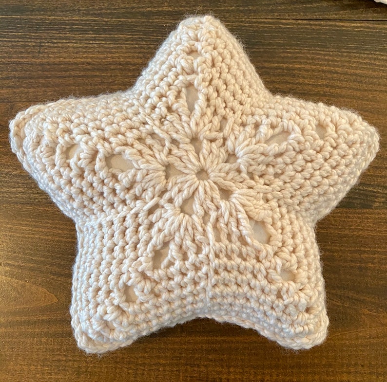 Star Throw Pillow Crochet PATTERN Holiday Christmas Decoration Star Pillow Pattern Holiday decor Nursery Pillow image 3