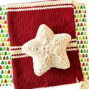 Star Throw Pillow Crochet PATTERN Holiday Christmas Decoration Star Pillow Pattern Holiday decor Nursery Pillow image 2