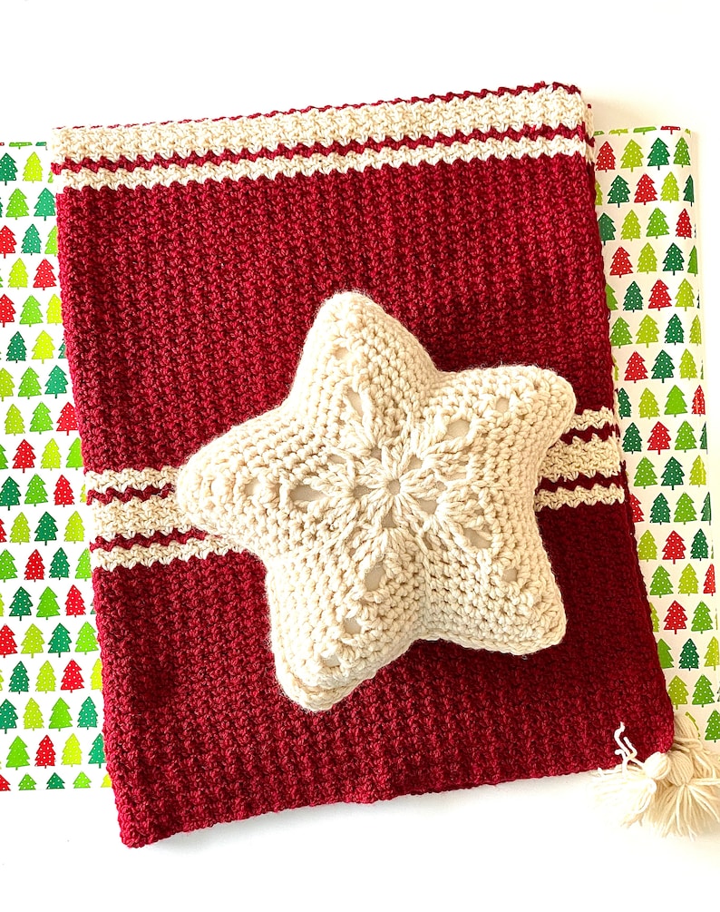 Star Throw Pillow Crochet PATTERN Holiday Christmas Decoration Star Pillow Pattern Holiday decor Nursery Pillow image 2