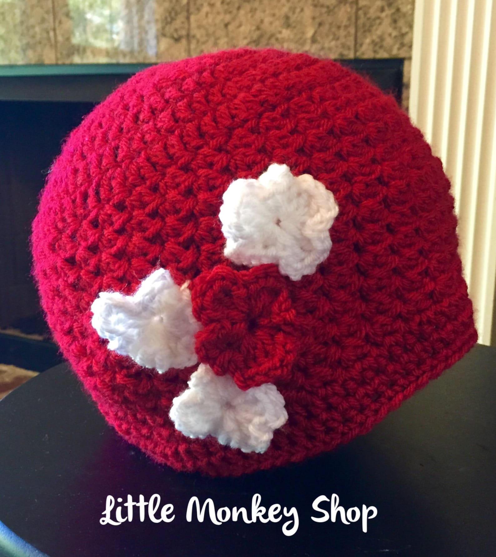 Crochet Hat PATTERN Flower Hat Crochet Pattern Beanie in 8 Etsy