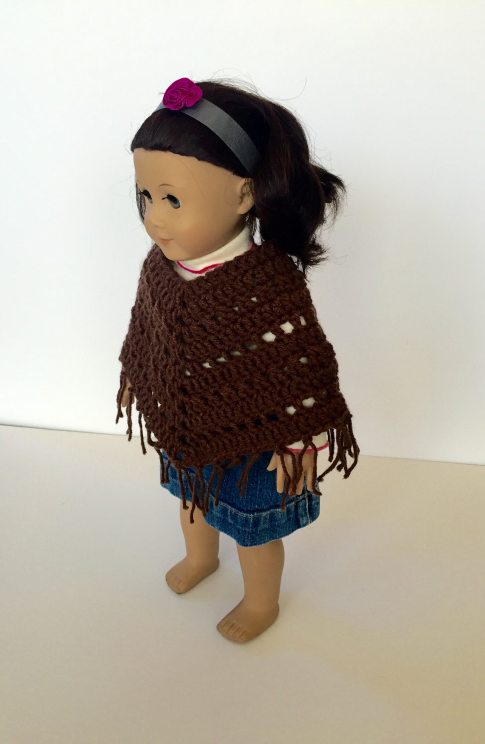 Crochet PATTERN Doll Poncho American Girl Doll Doll Poncho Etsy