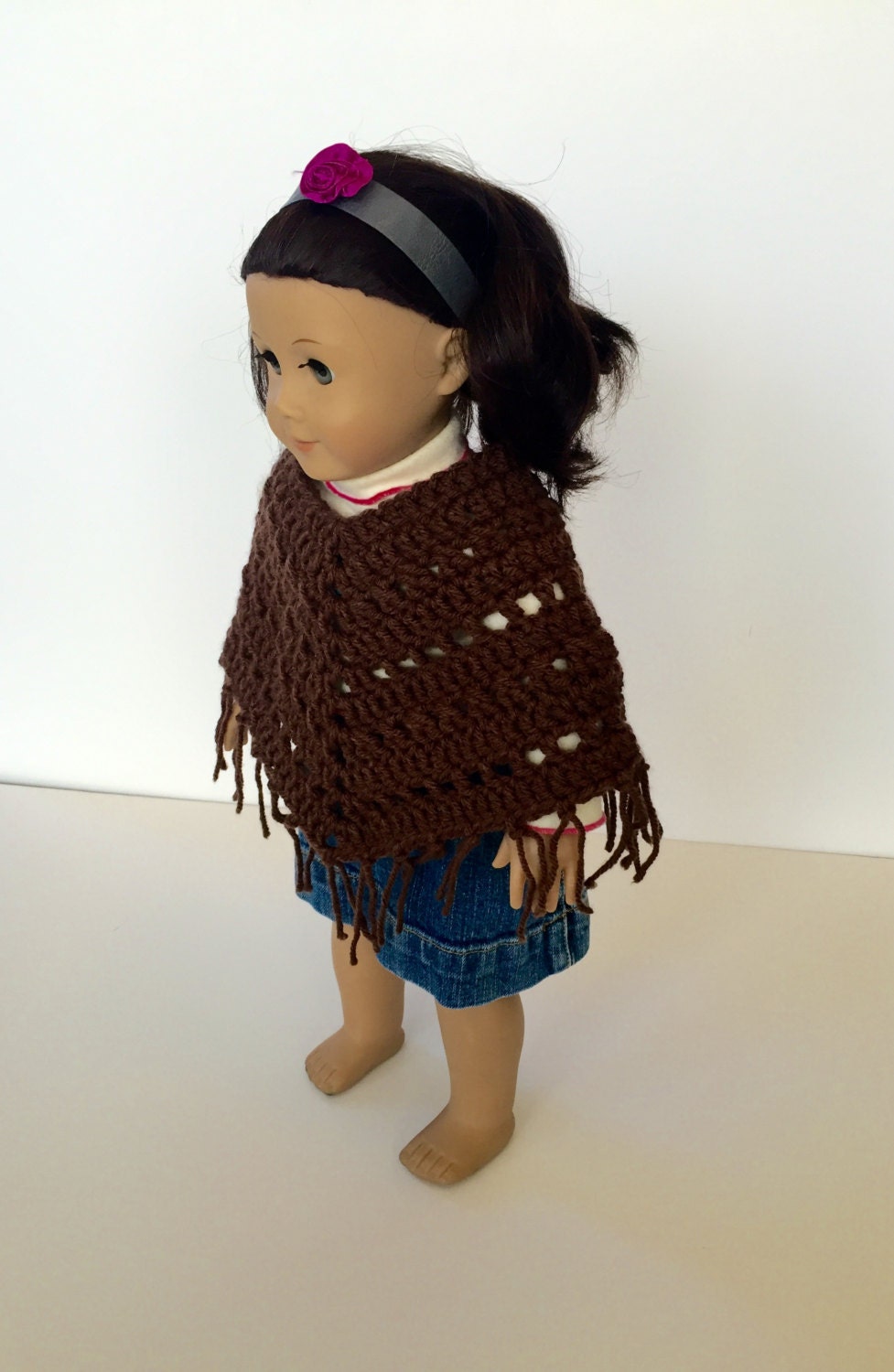 Crochet PATTERN Doll Poncho American Girl Doll Doll Poncho Etsy
