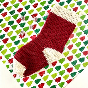 Christmas Stocking Crochet PATTERN - Holiday Christmas Decoration - Stocking Pattern - Simple Holiday decor