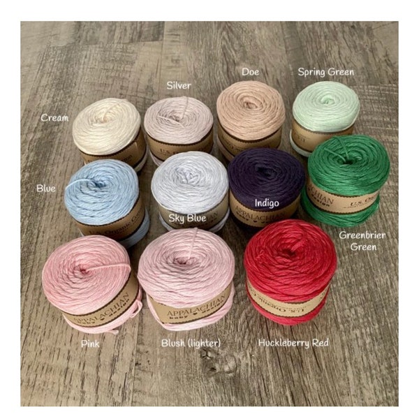 Organic Cotton Yarn - Appalachian Baby Design Organic cotton baby sport weight yarn - Cream, Pink, Blue, Silver, Doe, Red, Gold, Lavender