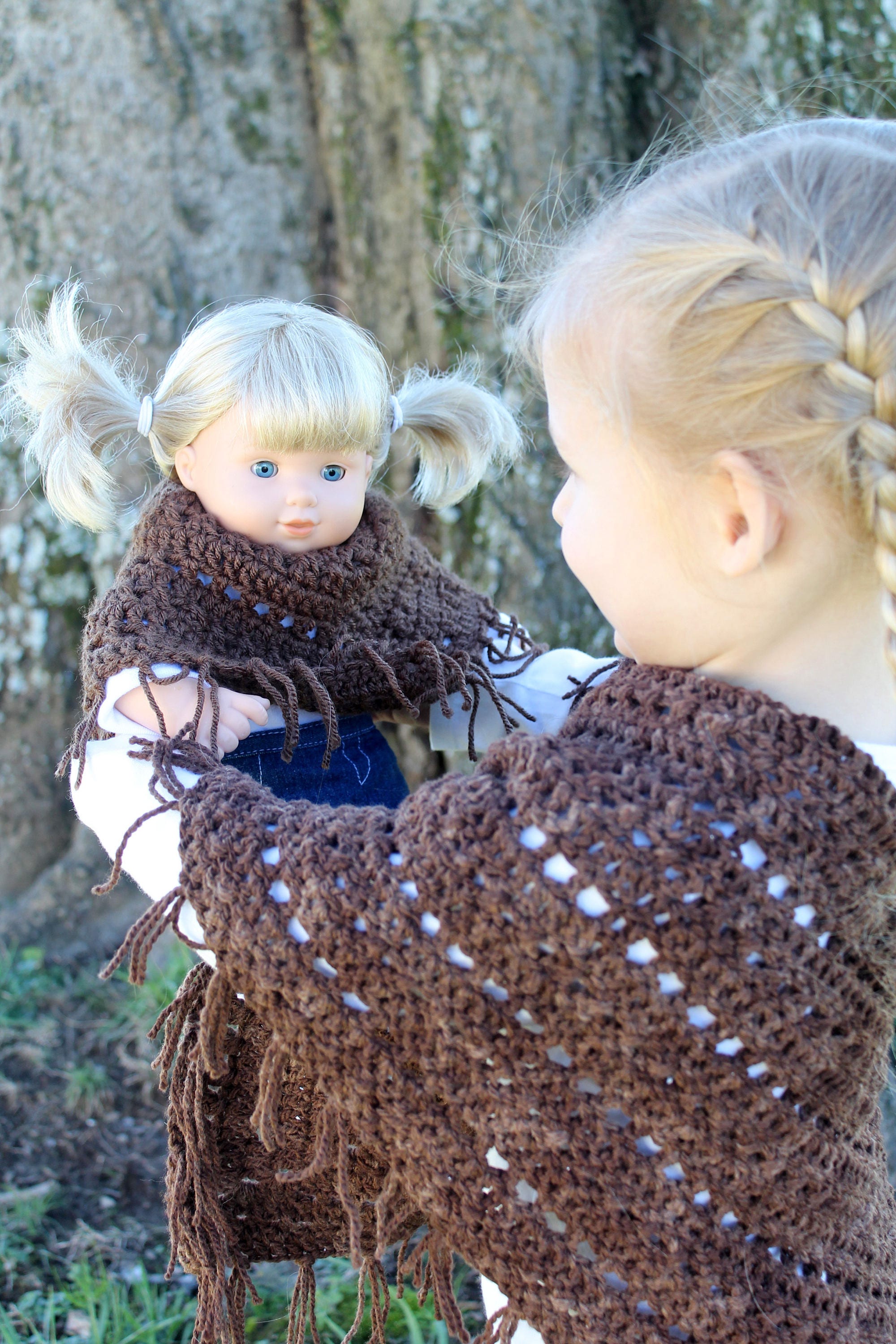 Crochet PATTERN Doll Poncho American Girl Doll Doll Poncho Etsy