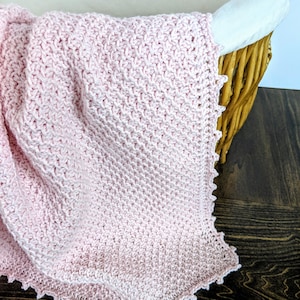 Addie's Baby Blanket Crochet PATTERN Tunisian Crochet Crochet Baby Blanket Pattern Tutorial Videos Included image 3