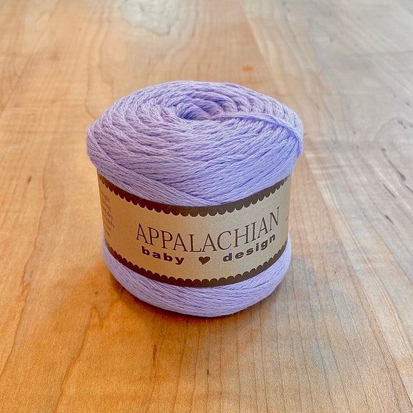 Appalachian Baby Design Organic cotton yarn  Cream, Pink, Blue, Silver, Doe, Blush, Sky Blue, Indigo, Red, Green, Lavender sport weight yarn