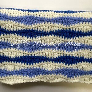 Baby Blanket Crochet PATTERN Wave Stitch Crochet Baby Blanket Pattern Benjamin Baby Blanket Pattern image 5