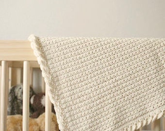 Pure Love Crochet Baby Blanket Pattern - beginner baby blanket pattern - crochet baby blanket pattern - summer baby blanket