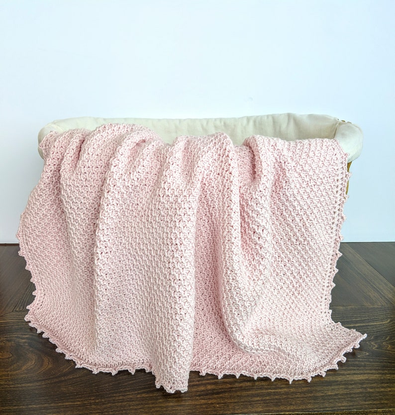 Addie's Baby Blanket Crochet PATTERN Tunisian Crochet Crochet Baby Blanket Pattern Tutorial Videos Included image 1