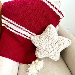 Star Throw Pillow Crochet PATTERN Holiday Christmas Decoration Star Pillow Pattern Holiday decor Nursery Pillow image 5