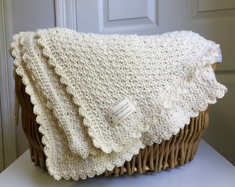 Crochet Baby Blanket PATTERN - Pure and Simple - Baby Blanket  -  Easy