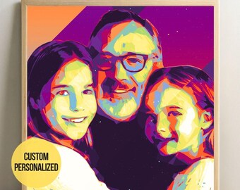 Custom Digital Pop Art Portrait – Personalized Gift for Couple| Printable Modern Artwork| Anniversary Gift| Wall Decor| Portrait from Photo