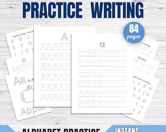 Alphabet Tracing Coloring Book | ABC Letters, Preschool Learning (Digital Download)