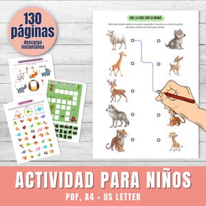 Paquete de actividades de verano en para niños | Fichas para preescolar | Imprimibles educativos | Juegos para niños pequeños| Libro ocupado