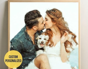 Custom Oil Painting Portrait from Photo, Family Anniversary Gift (Digital Download)