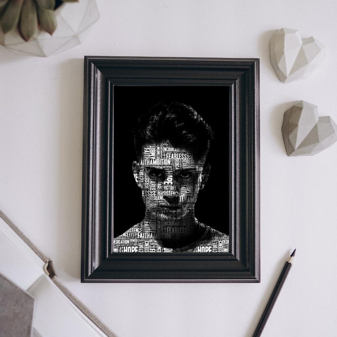 Custom Word Art Portrait| Unique Gift| Personalized Digital Text Art ...