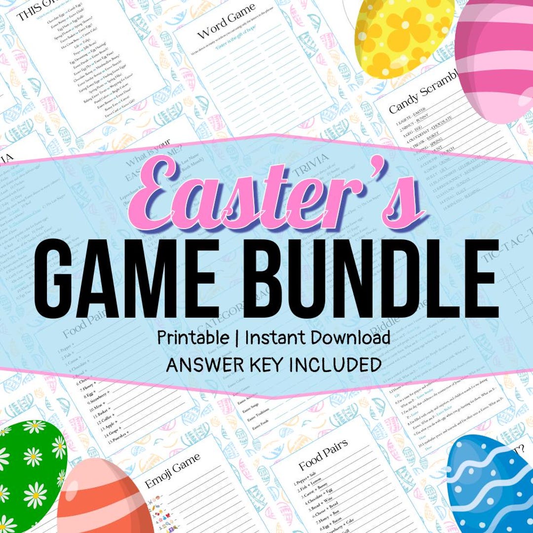 Easter Games Bundle | Easter Games for Kids & Adults | Easter ...