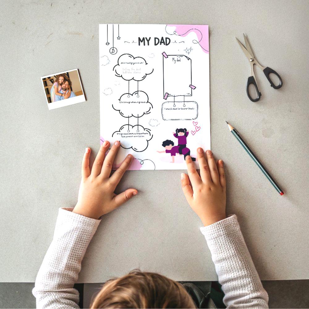 All About My Dad Printable Fathers Day Questionnaire | Gift From Son or ...