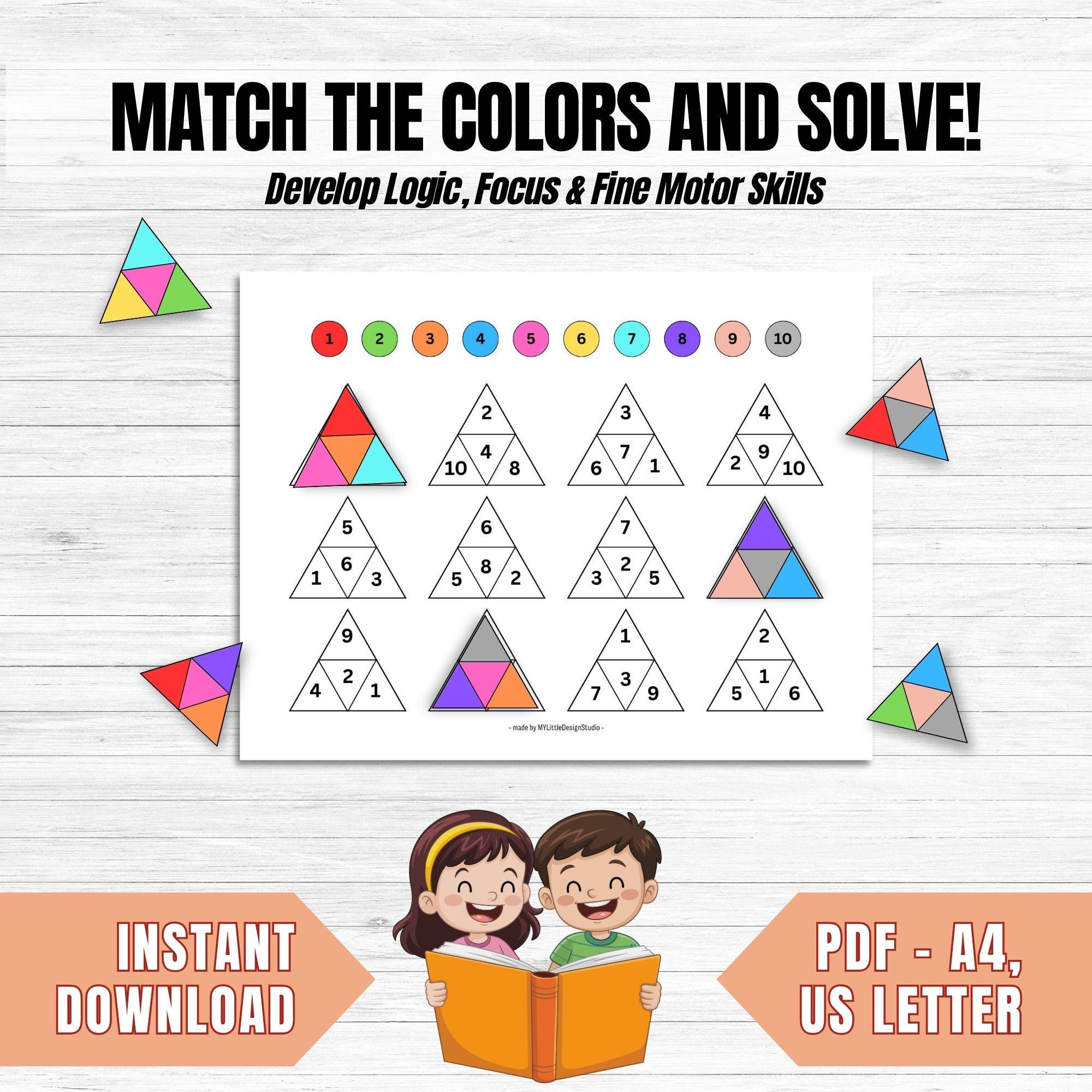 Brain Gym Color Matching Game | Printable Color Activity for Kids ...