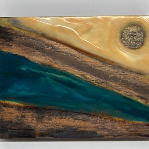 After dawn / encaustic painting / beeswax painting / unique wall art / home decor / original art / colorful painting  / abstract art