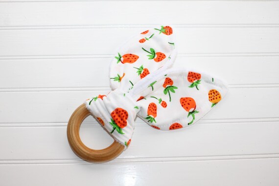 strawberry teething toy