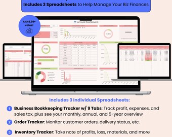 Business Bookkeeping Bundle - 3 Trackers