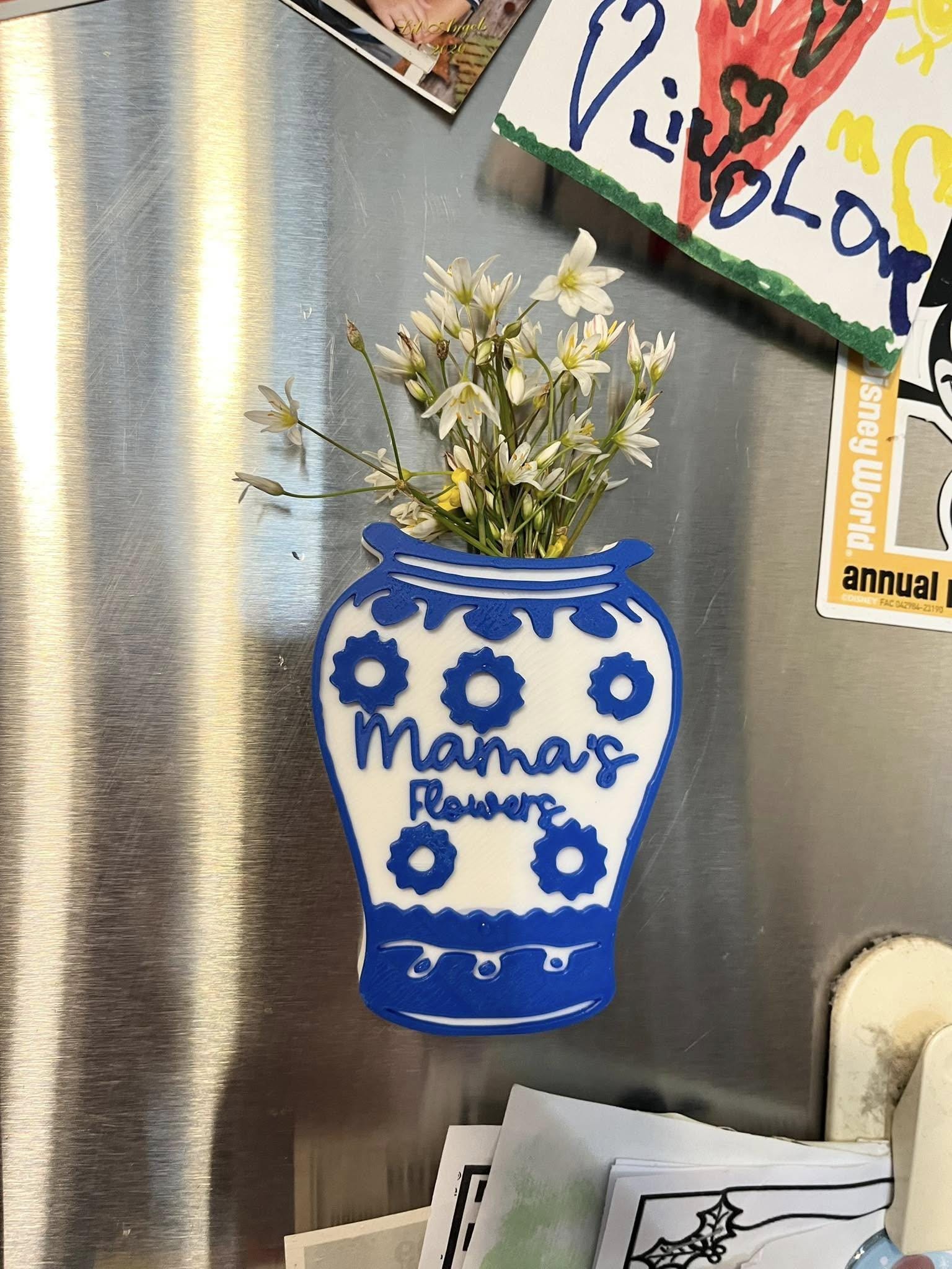 置物 nashu4mama Chinoiserie Magnet Vase Flower Holder Mothers Day Nana Wildflowers