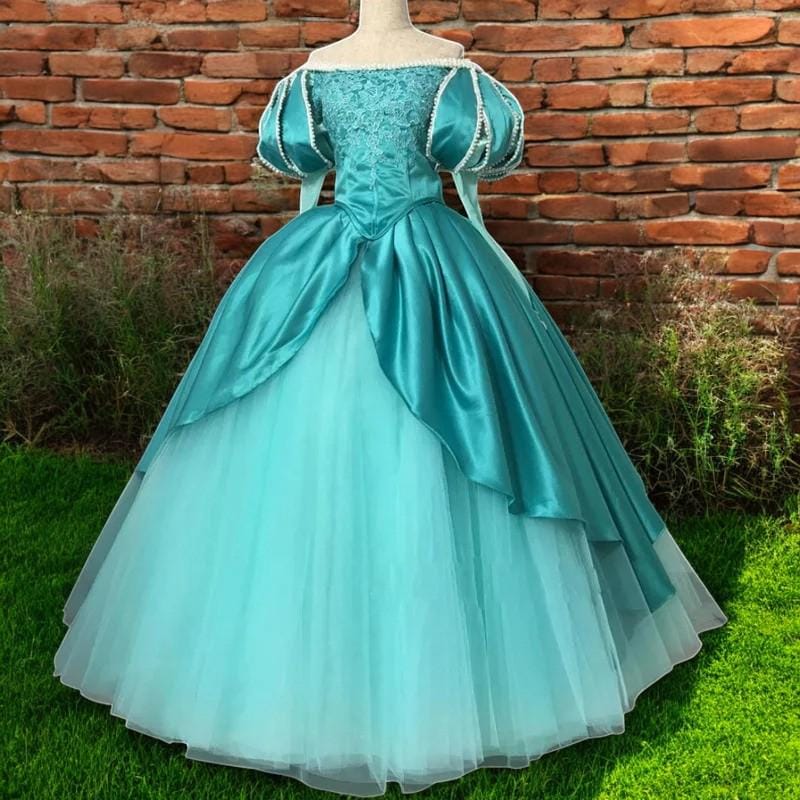 Little Mermaid Sirenita Ariel Vestido Verde Dress Vestido De Ariel