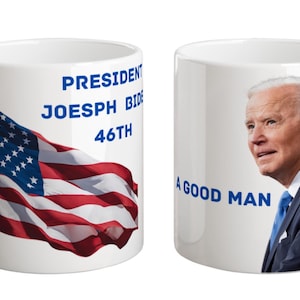 PREZYDENT JOE BIDEN Dobry człowiek 11oz Ceramiczny kubek, Demokrata, 2024