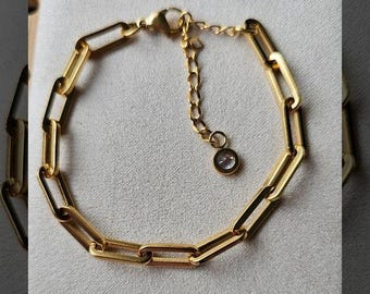 Großes Paperclip Armband