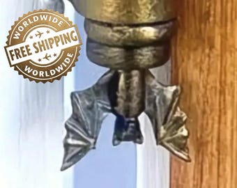 1Pc Bronze Animal Door Hinges Figurines – Bat Magnetic Cabinet Decorative Statue for Home, Office Decor, Festival Decor, Bird, Bee, Chicken