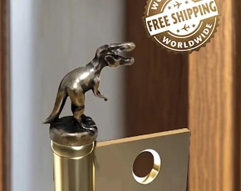1Pc Bronze Animal Door Hinges Figurines – Dinosaur Magnetic Cabinet Decorative Statue for Home, Office Decor, Festival Decor, Bird, Bee, Bat