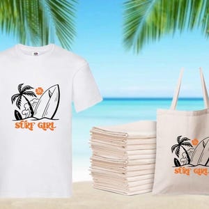 T-Shirt & Tote Bag Set Summer Beach - Various Designs