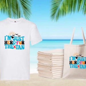 T-Shirt & Tote Bag Matching Set Summer Beach - Various Designs