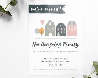 Personalized Farmhouse Moving Announcement Card (Digital File)