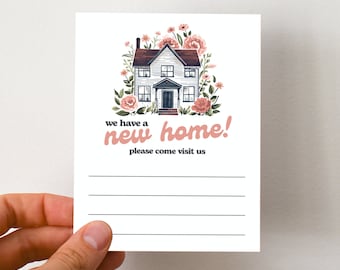 Floral Farmhouse Moving Announcements: New Address Cards, 30 Kraft Envelopes