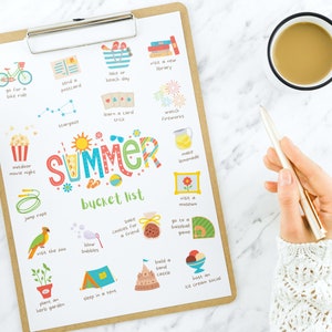 Summer Family Bucket List Printable - Hello Summer, Summer Printable ...