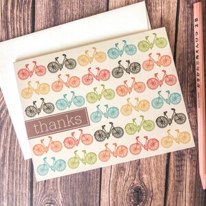 Bicycle Thank You Greeting Cards For Bikes, Cyclists, Pelotonia, Charity Bike Rides, Cycling, Stationery, Nancy by Two Poodle Press image 2