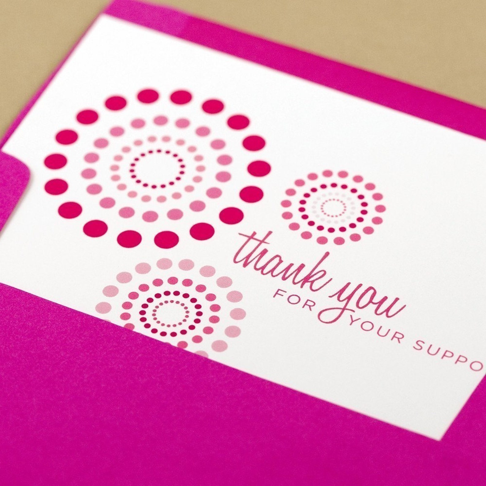Recycled Breast Cancer Support Thank You Cards for Charity Etsy
