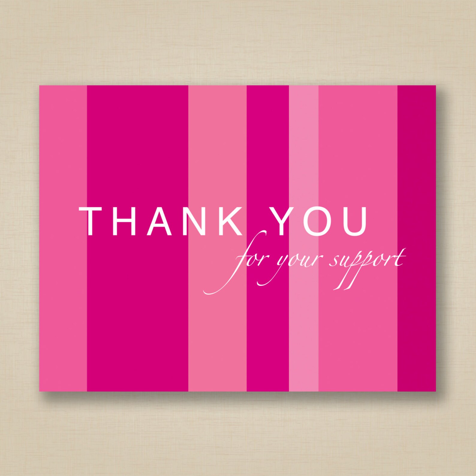 Breast Cancer Support Thank You Cards For Charity Events Etsy