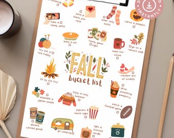 Fall Bucket List Printable: Cozy Autumn Family Activities (PDF)